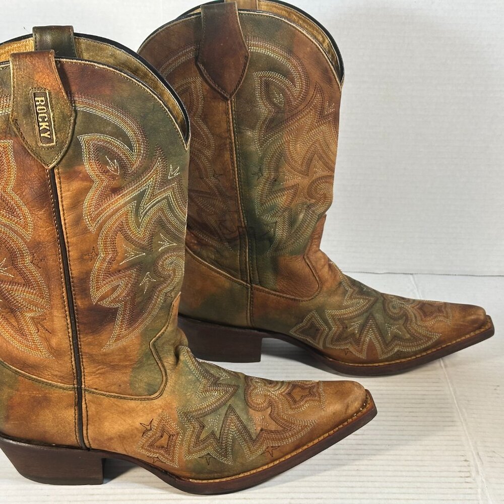 MENS WESTERN BOOTS SIZ 9.5 - Picture 7 of 16